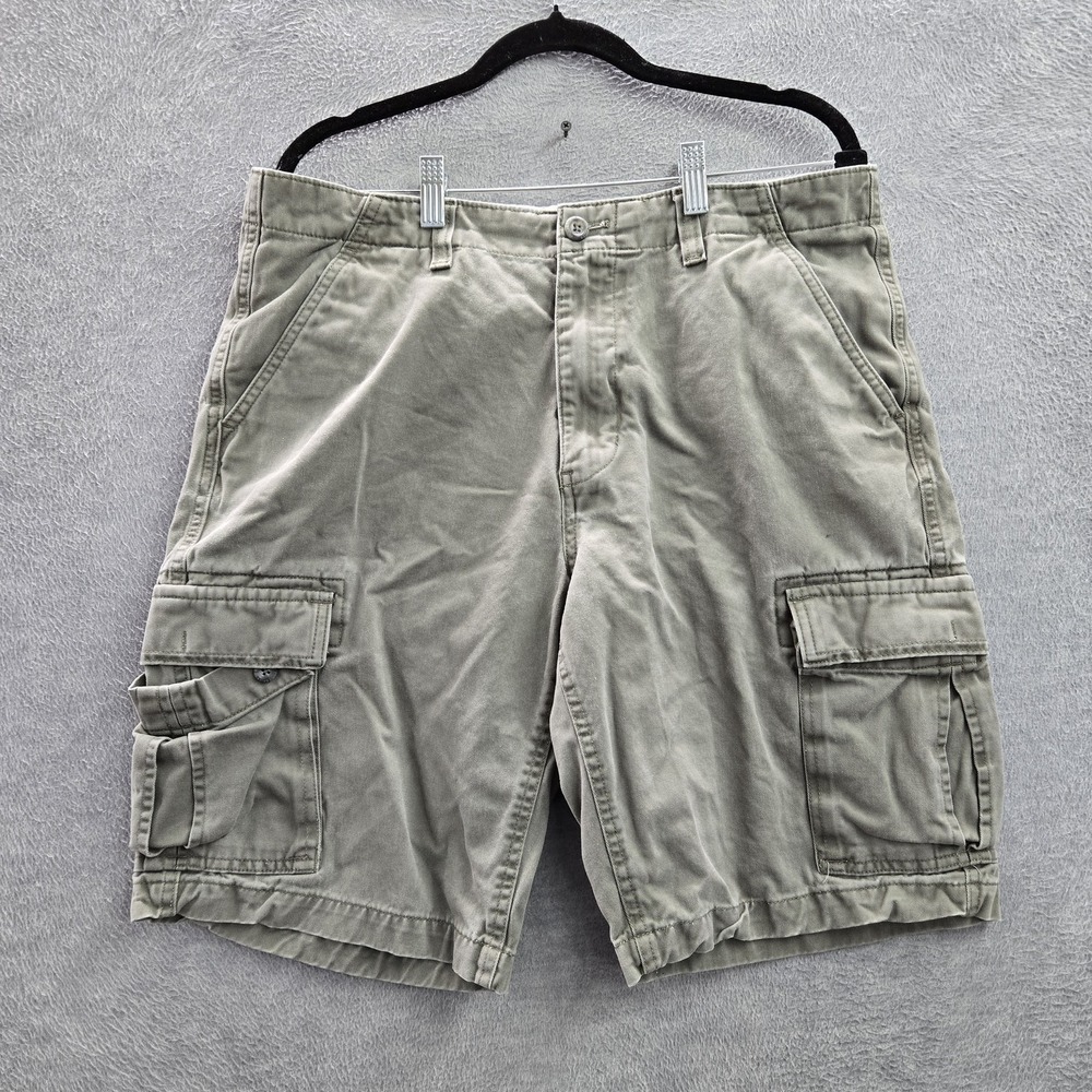 Eddie Bauer Men Shorts 33 Gray Cargo Shorts Twill Legend Wash Normcore
